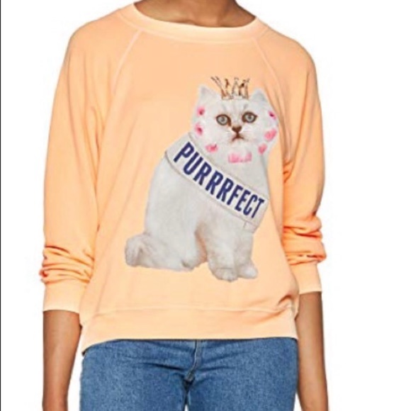 Wildfox Sweaters - Wildfox "Purrrfect" Cat Sweatshirt Size Small